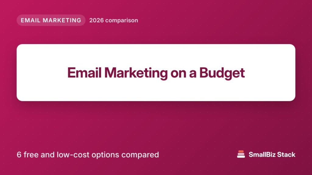 Email Marketing on a Budget 2026 cover image