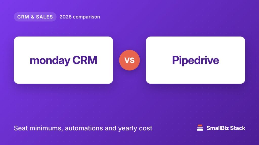 monday CRM vs Pipedrive 2026 comparison cover image
