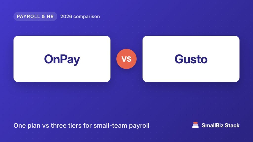 OnPay vs Gusto 2026 comparison cover image