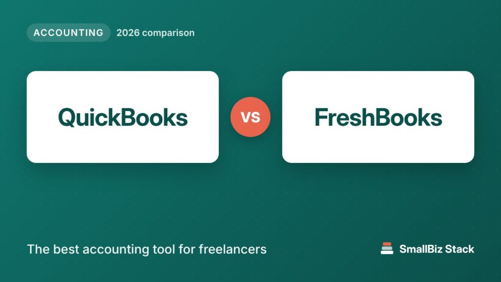 QuickBooks vs FreshBooks 2026 comparison cover image